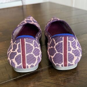 Rothy's Giraffe Print Flats in Purple and Pink Sz 10.5 (fit like a 10!)